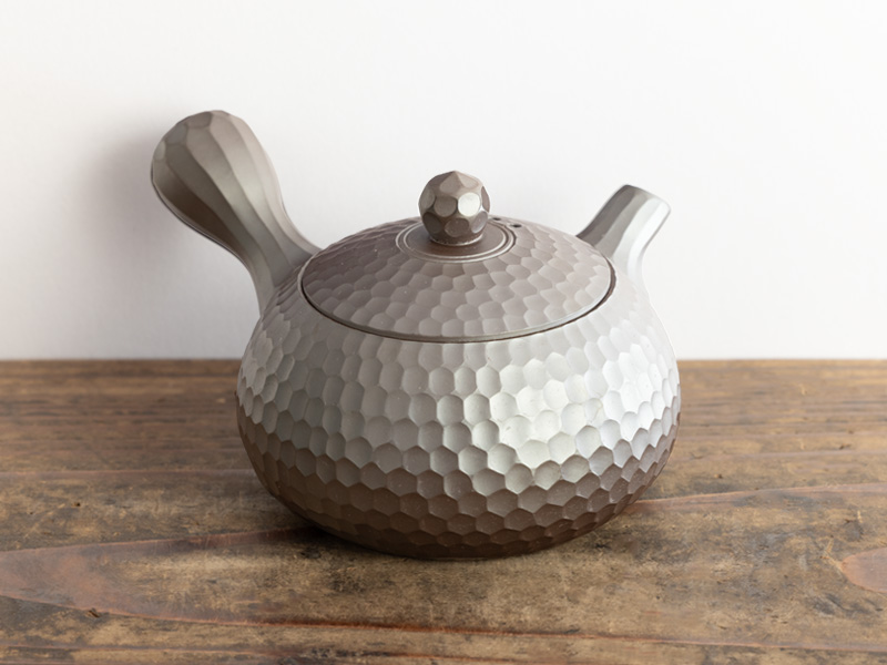 萬古焼 急須 ダイヤカット 伊呂久作 100 ml [POT-23-041-0100