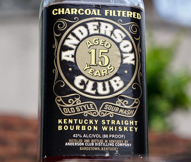 Anderson Club 15 Year | The Whiskey Shelf