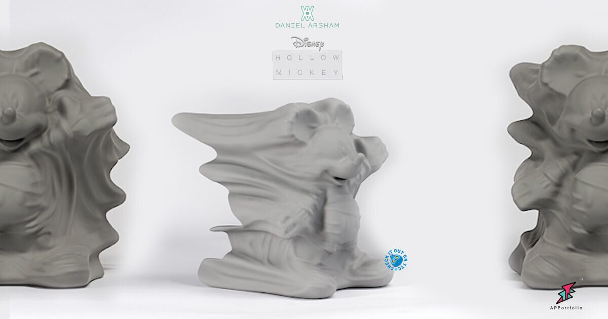 ダニエル・アーシャム「Hollow Mickey ゴーストミッキー」白黒セット