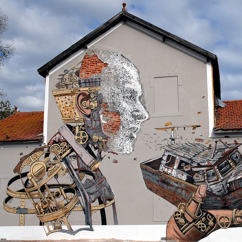 Pixel Pancho and Vhils Collaborate on the Streets of Lisbon — Colossal