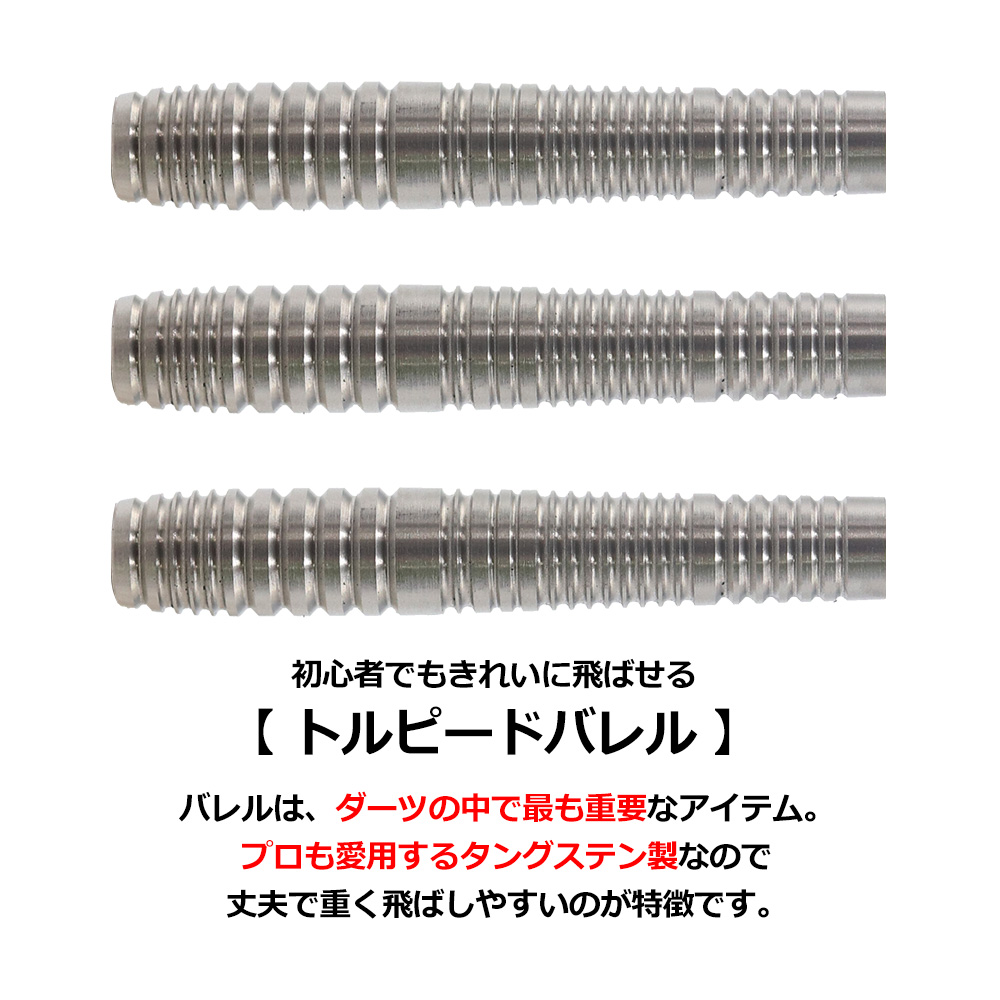 初心者向け】 ダーツセット タングステンバレル CONDOR フライト