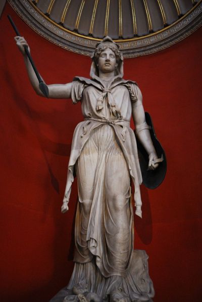 古代ローマ銀貨 デナリウス M·TVLLI 女神ローマクアドリガ 穴あき加工