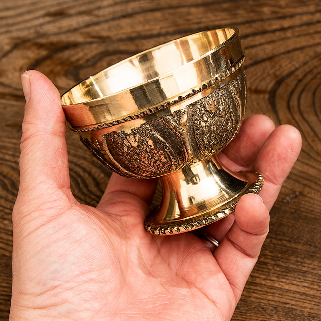 ネパールの真鍮カトリ - ダールカトリ 外径8.5cm程度 の通販