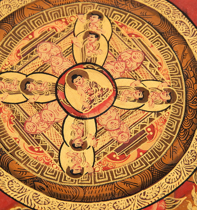 ① 中国 仏教美術 唐物 明代 分院 伝世品 曼荼羅 古玩 タンカ 如来菩薩