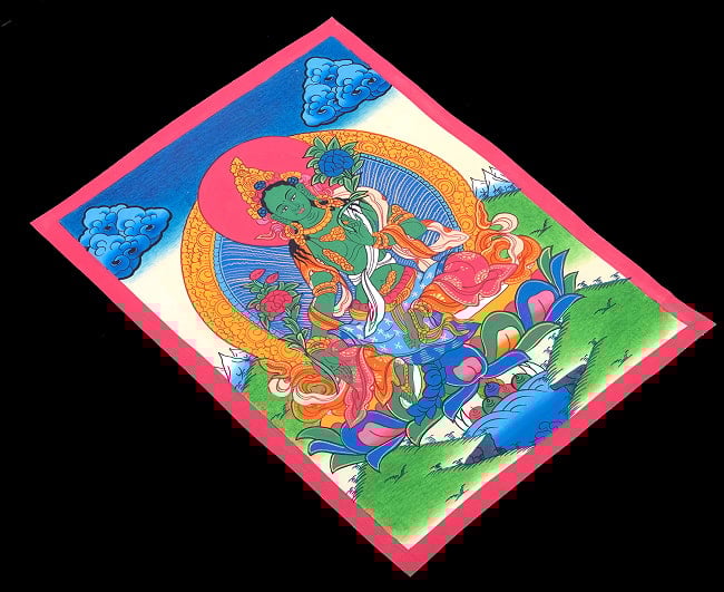 習作〕タンカ - グリーンターラ[40cm x 30cm] の通販[送料無料