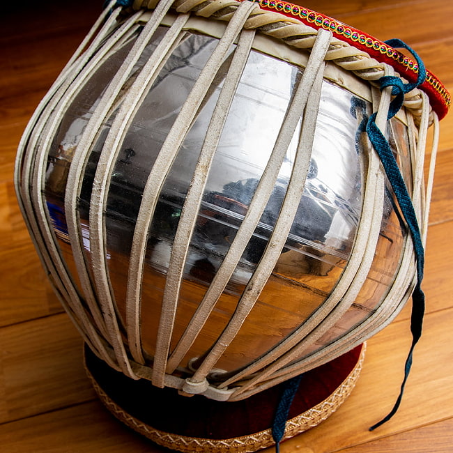 インド打楽器 タブラ&バヤンセット 台座付き 希少】インド打楽器