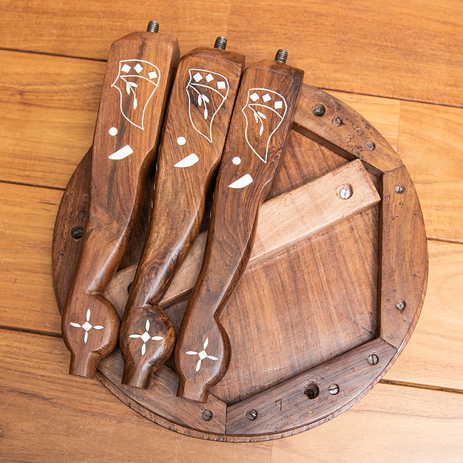 象モチーフのアジアンサイドテーブル 【直径：約30.5cm】 の通販[送料