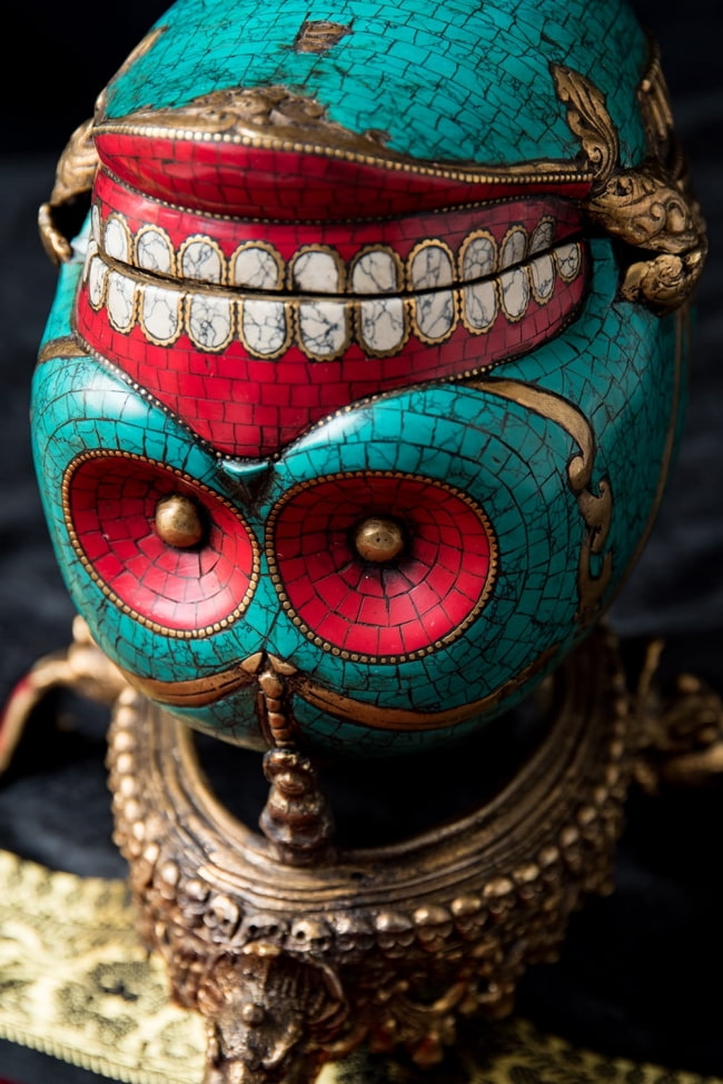 呪物 カパラ チベット カパーラ 頭蓋骨 数珠 根付 クマントーン