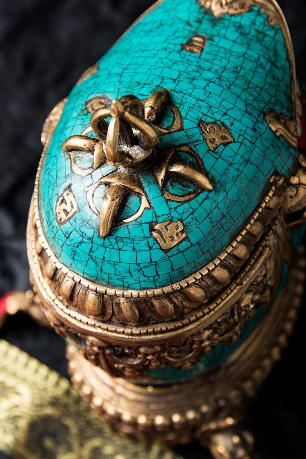 呪物 カパラ 天珠 チベット カパーラ 頭蓋骨 念珠 クマントーン