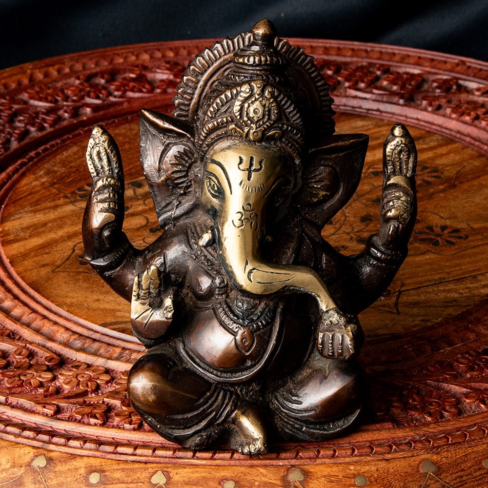 ガネーシャ像（吊） 金属製 4cm ー インドの小さな神さま ー