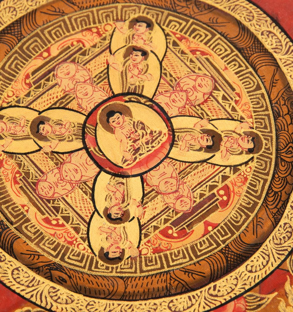 一点物〕タンカ - 五仏曼荼羅[31cm x 39cm] の通販[送料無料