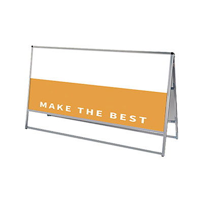 スタンド看板】バリウススタンド看板 1800×900 両面 シルバー VASKAP