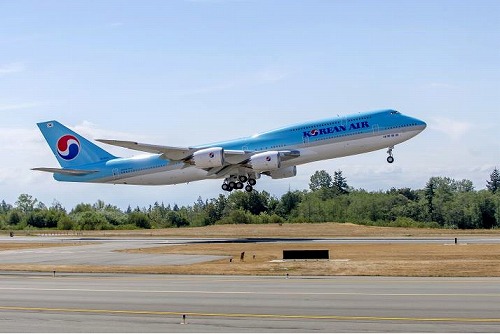 大韓航空 Aviationtag B747-400ロゴカット 微コンビ 大韓航空