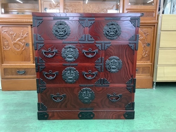 スマホで購入】岩谷堂箪笥 (イワヤドウタンス) あずき色 中型からくり