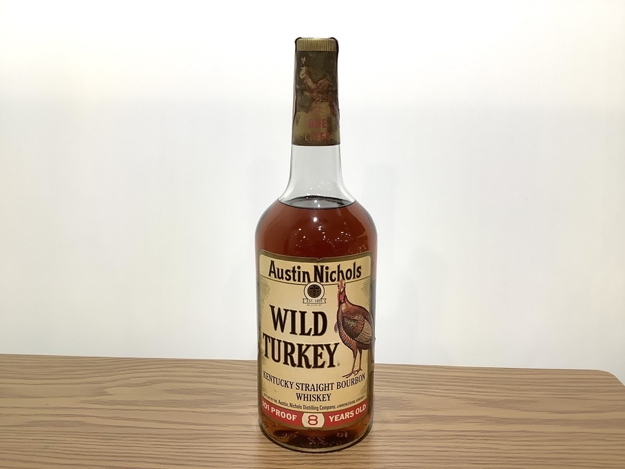 稀少品】【未開封】ラベル付きWILD TURKEY 8年 バーボンウイスキー