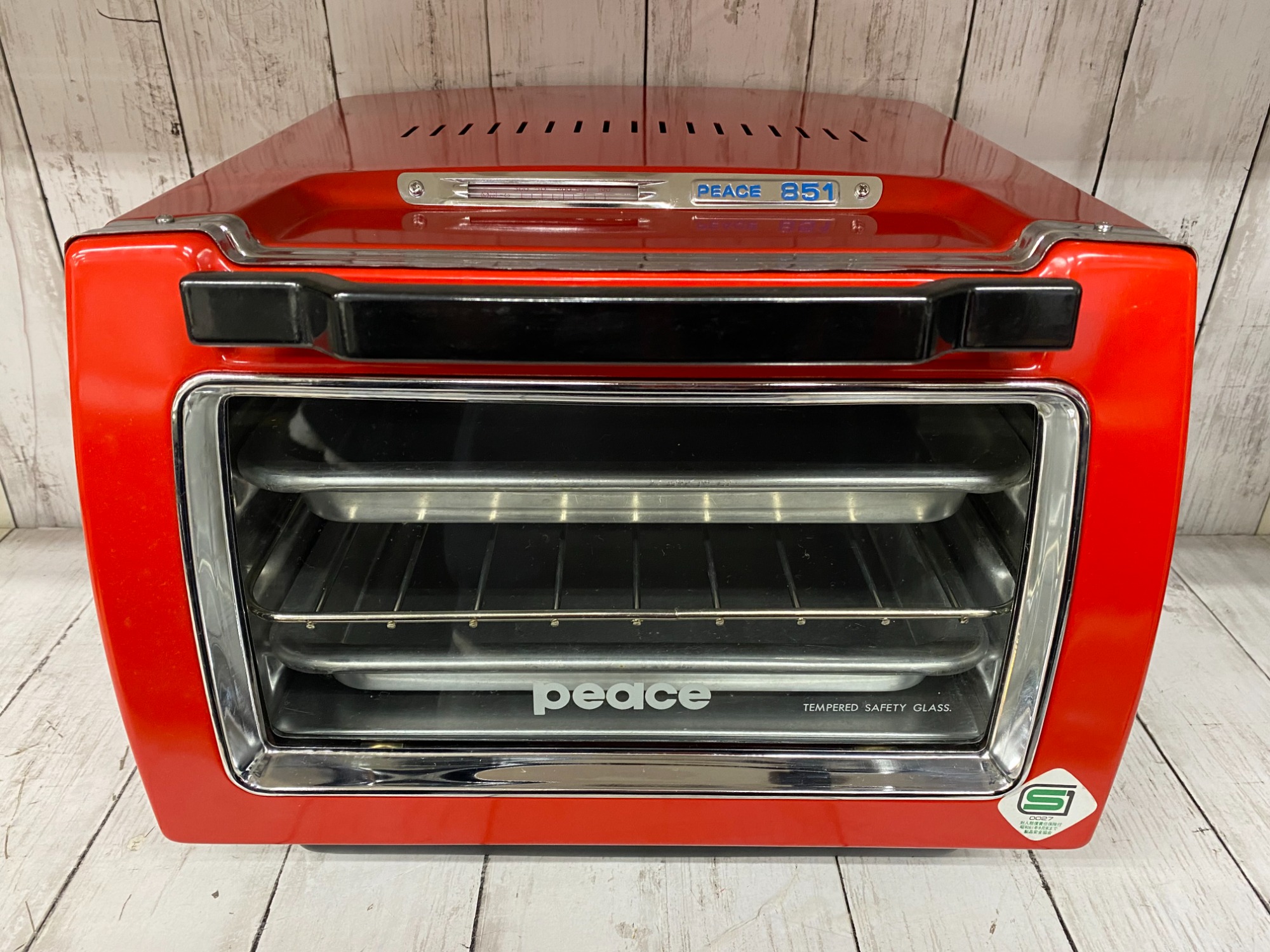 peace 851 ガスオーブン ピーステンピ 天火オーブン 赤 PEACE 天火