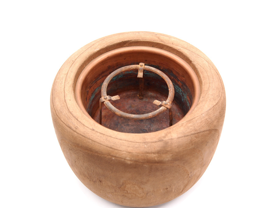 火入れ□手あぶり 小火鉢 火器 京楽 1対 2客 古民具