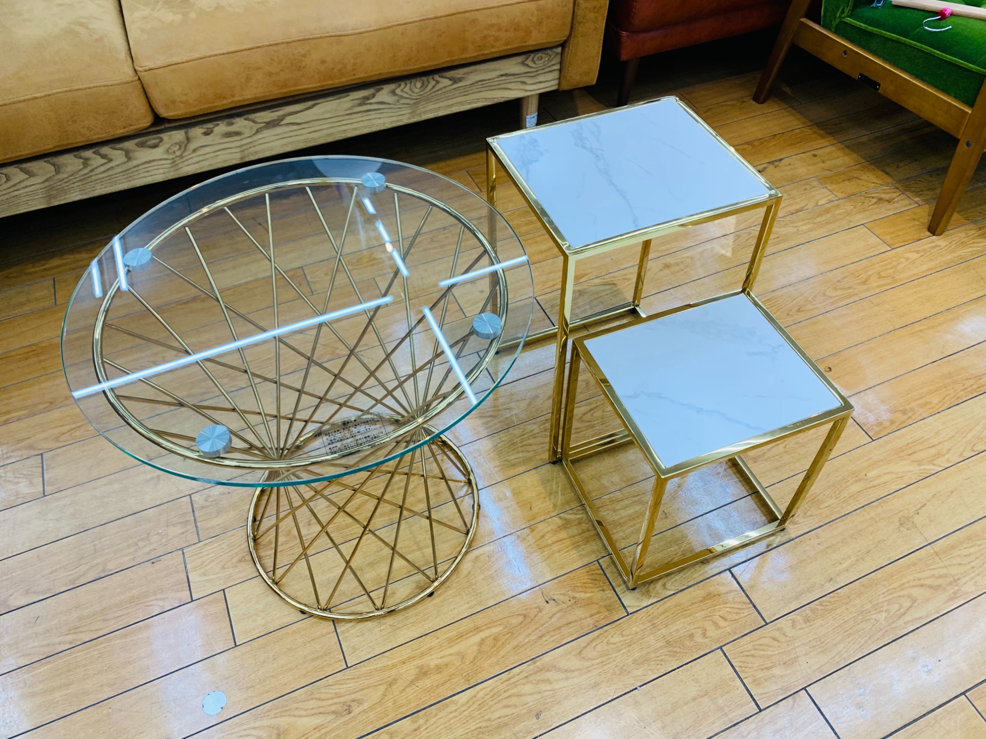 FrancFrank マーリアサイドテーブル クリア×ホワイト Francfrancマー