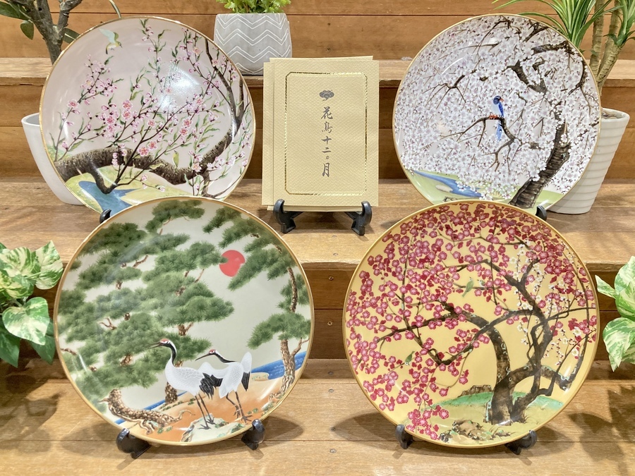花鳥十二ヶ月 コンプリートセット 飾り皿 フランクリンポーセリンが
