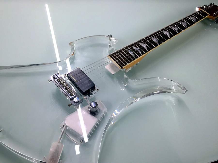 バークレー モッキンバード アクリル クリスタルギター XJAPAN HIDE