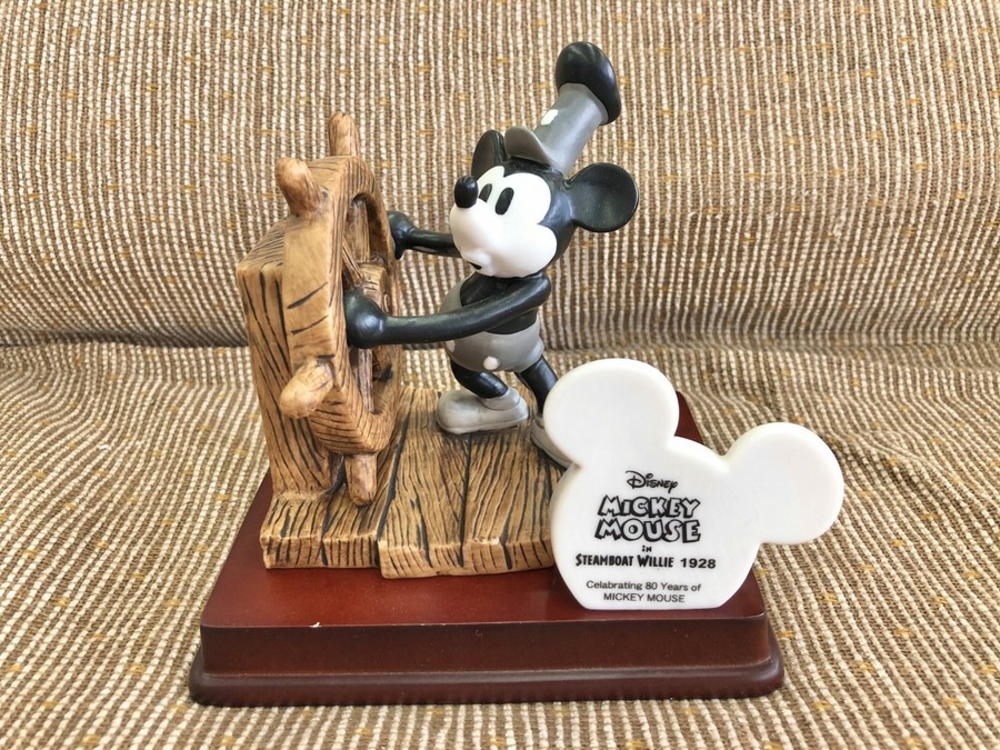 Disney】ミッキーマウスのイヤーフィギュア2008『蒸気船ウィリー』が