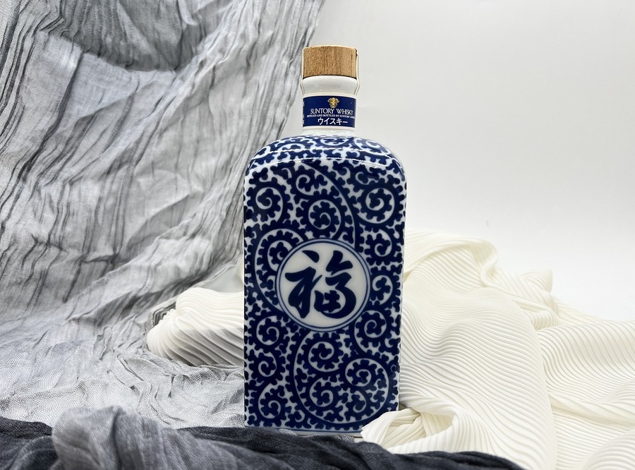 サントリー 山崎ウイスキー 有田焼 12年 600ml 山崎12年 有田焼 染付蛸