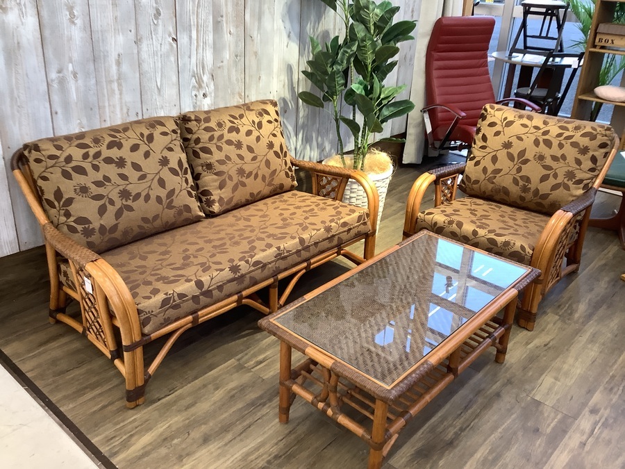 KAZAMA（カザマ）】籐家具の代表的メーカーKAZAMAの2P・1Pソファ・ロー