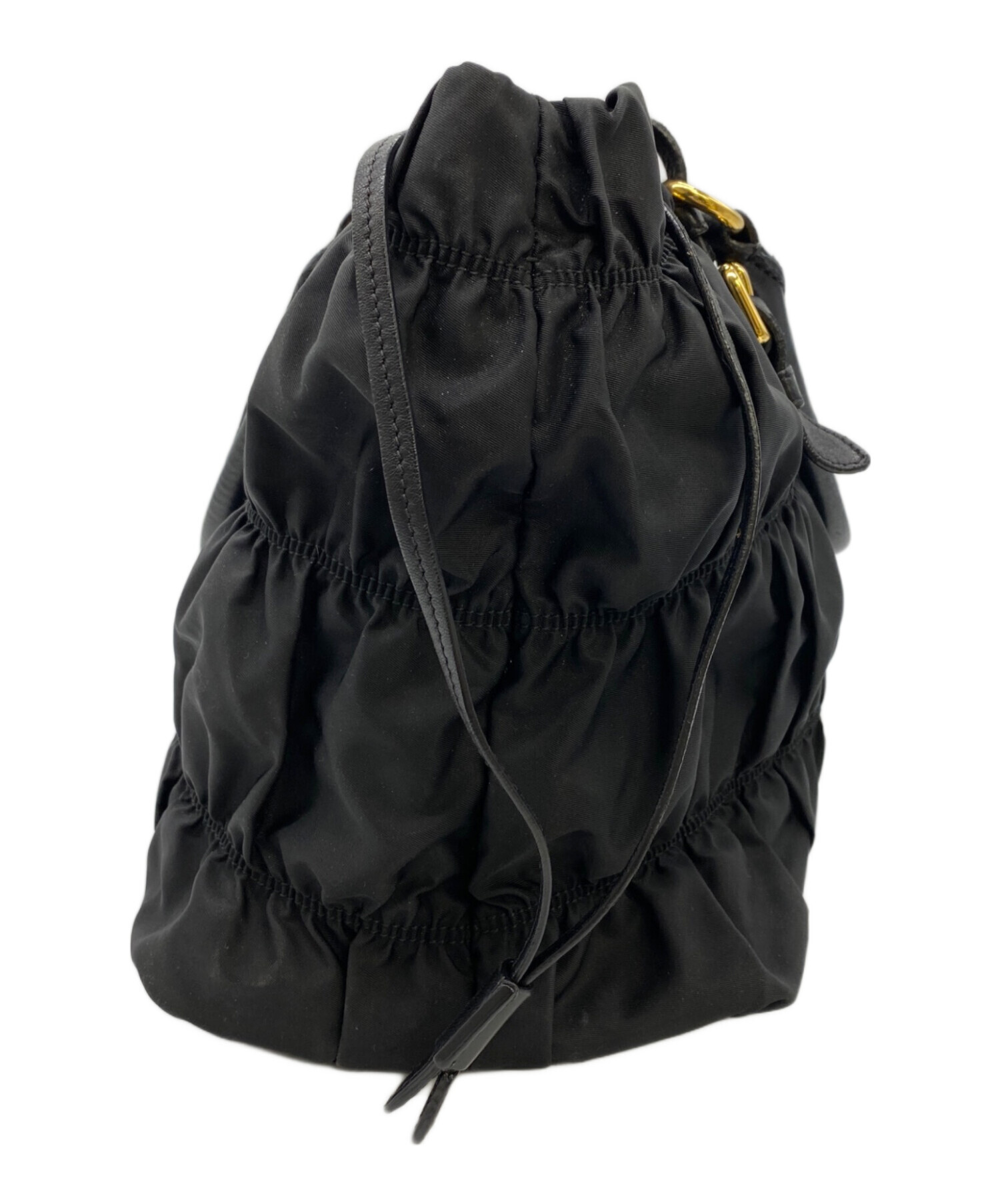 中古・古着通販】PRADA (プラダ) ナイロンギャザー2WAYバッグ ブラック