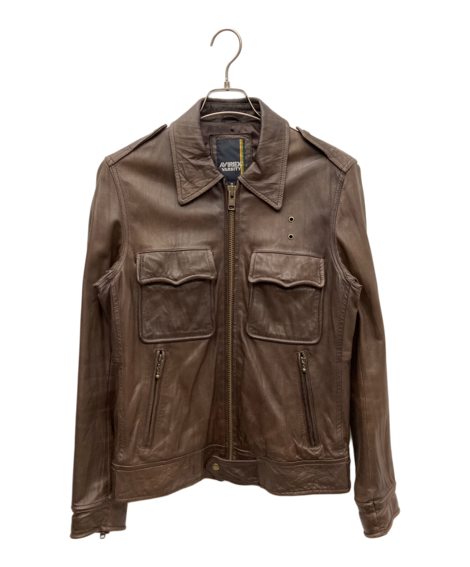 AVIREX ブラウン レザージャケット AVIREX(アヴィレックス) / レザー