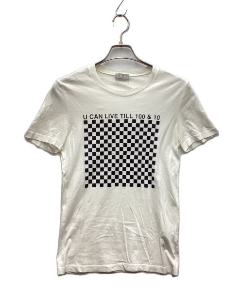 希少レア Dior ノースリーブシャツ 白 ペイント 38 ディオールオム