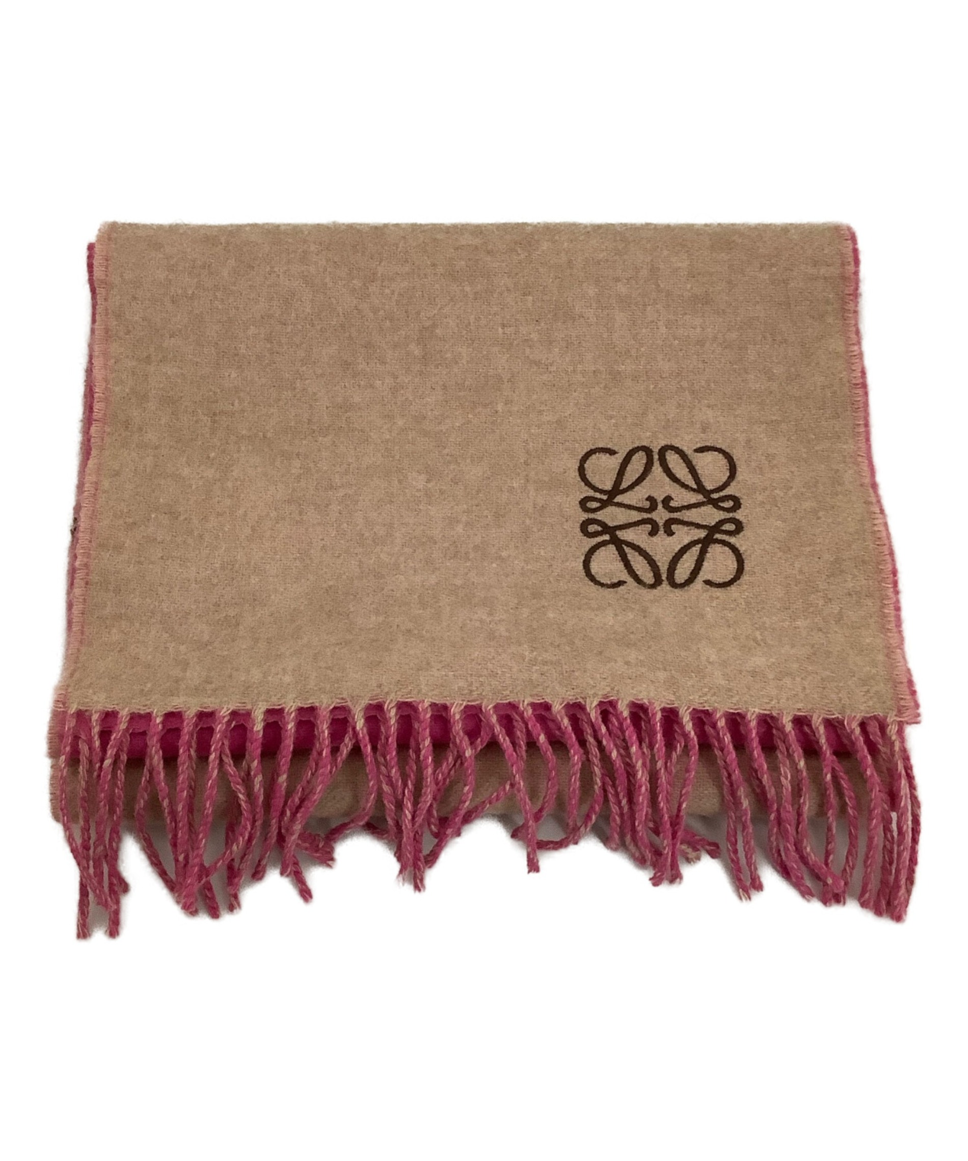 中古・古着通販】LOEWE (ロエベ) カシミヤ混マフラー ピンク サイズ