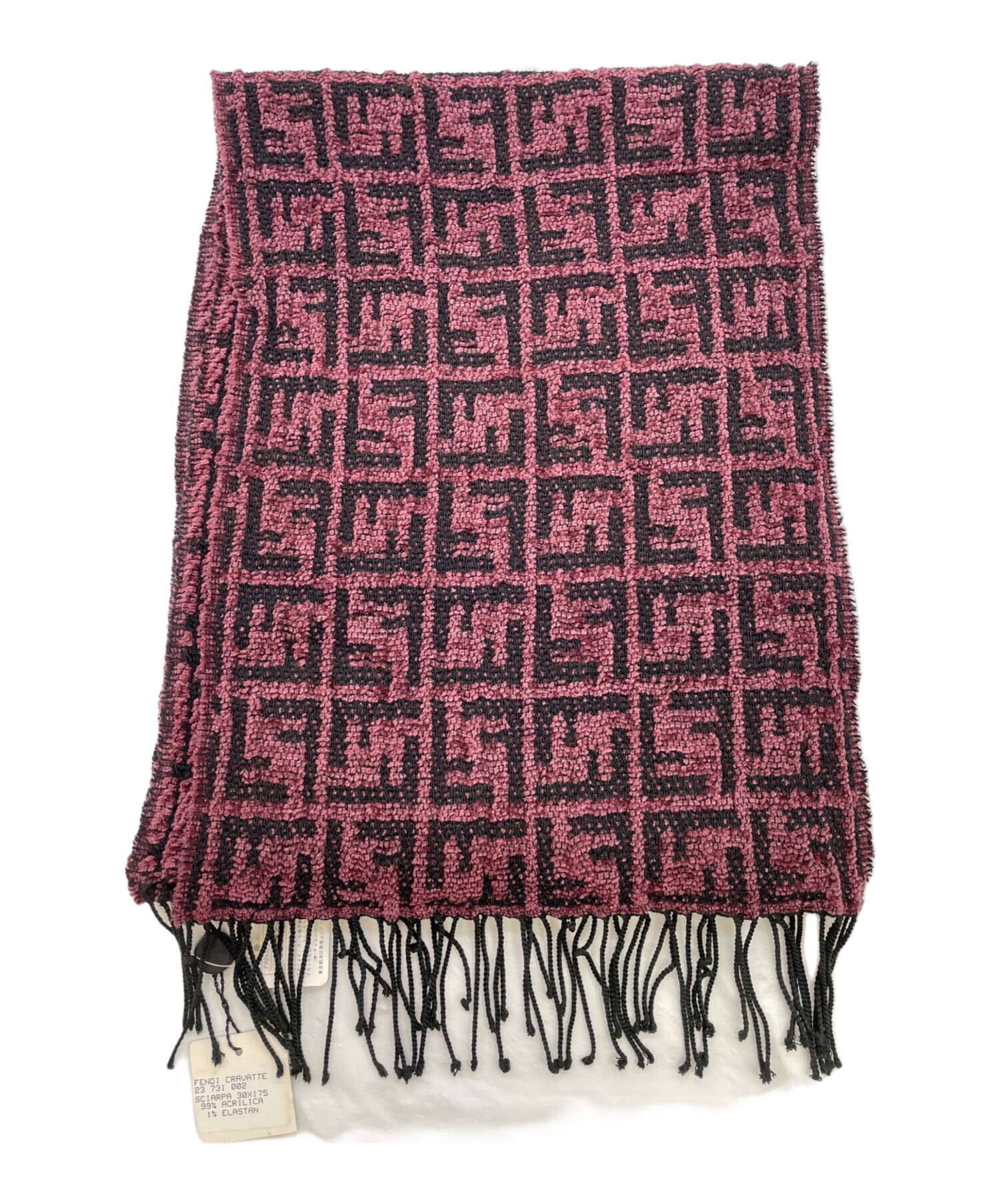 中古・古着通販】FENDI (フェンディ) マフラー レッド×ブラック