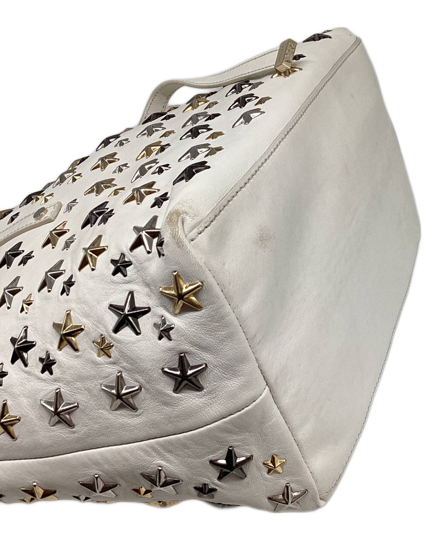 JIMMY CHOO ホワイト バッグ 星型スタッズ