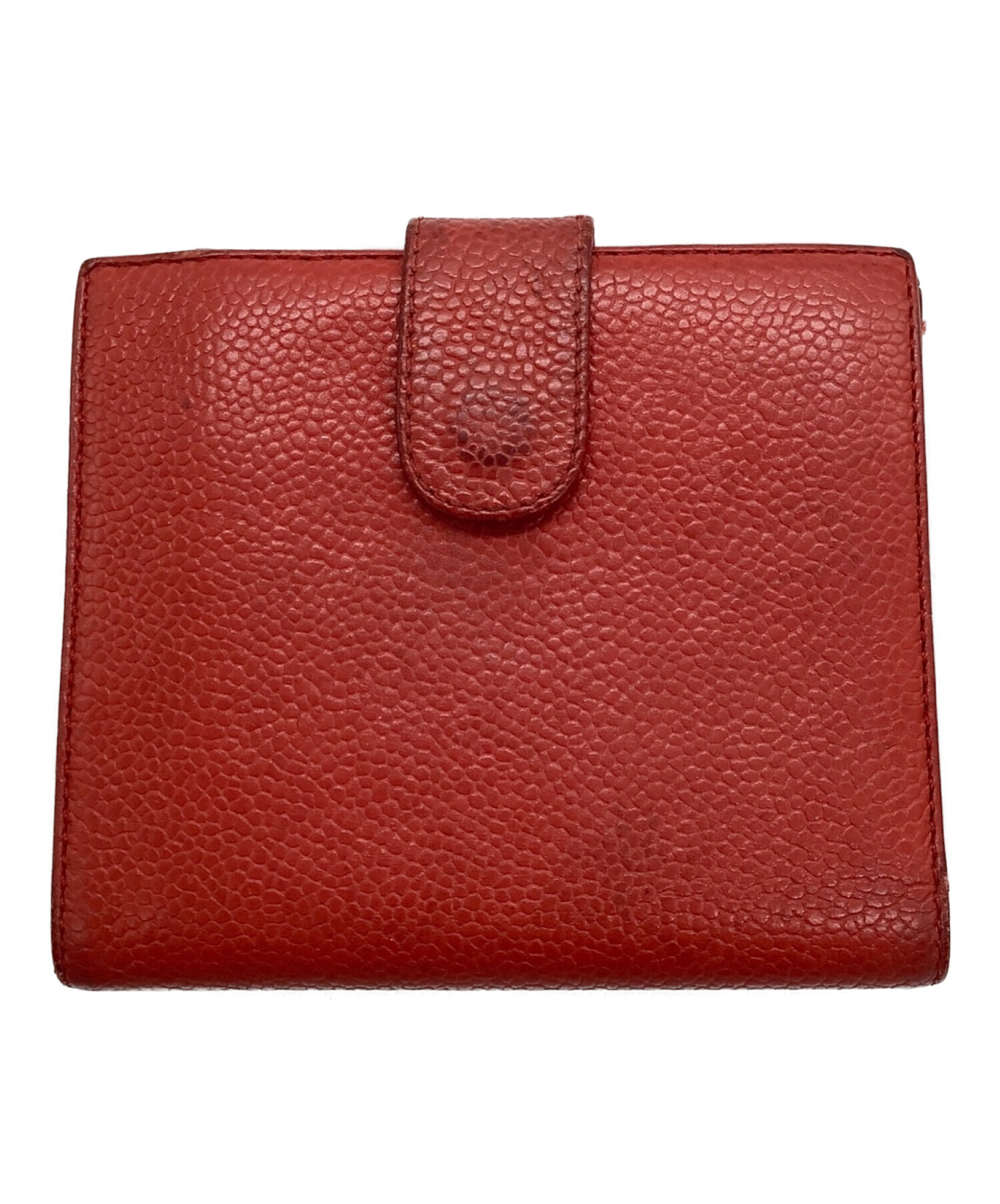 中古・古着通販】CHANEL (シャネル) 2つ折り財布 レッド｜ブランド