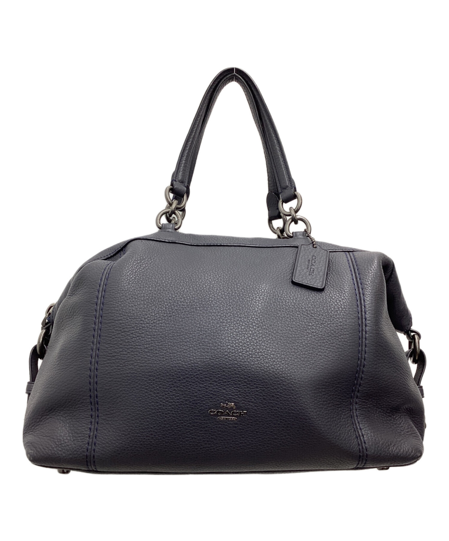 中古・古着通販】COACH (コーチ) 2WAYバッグ ネイビー｜ブランド・古着