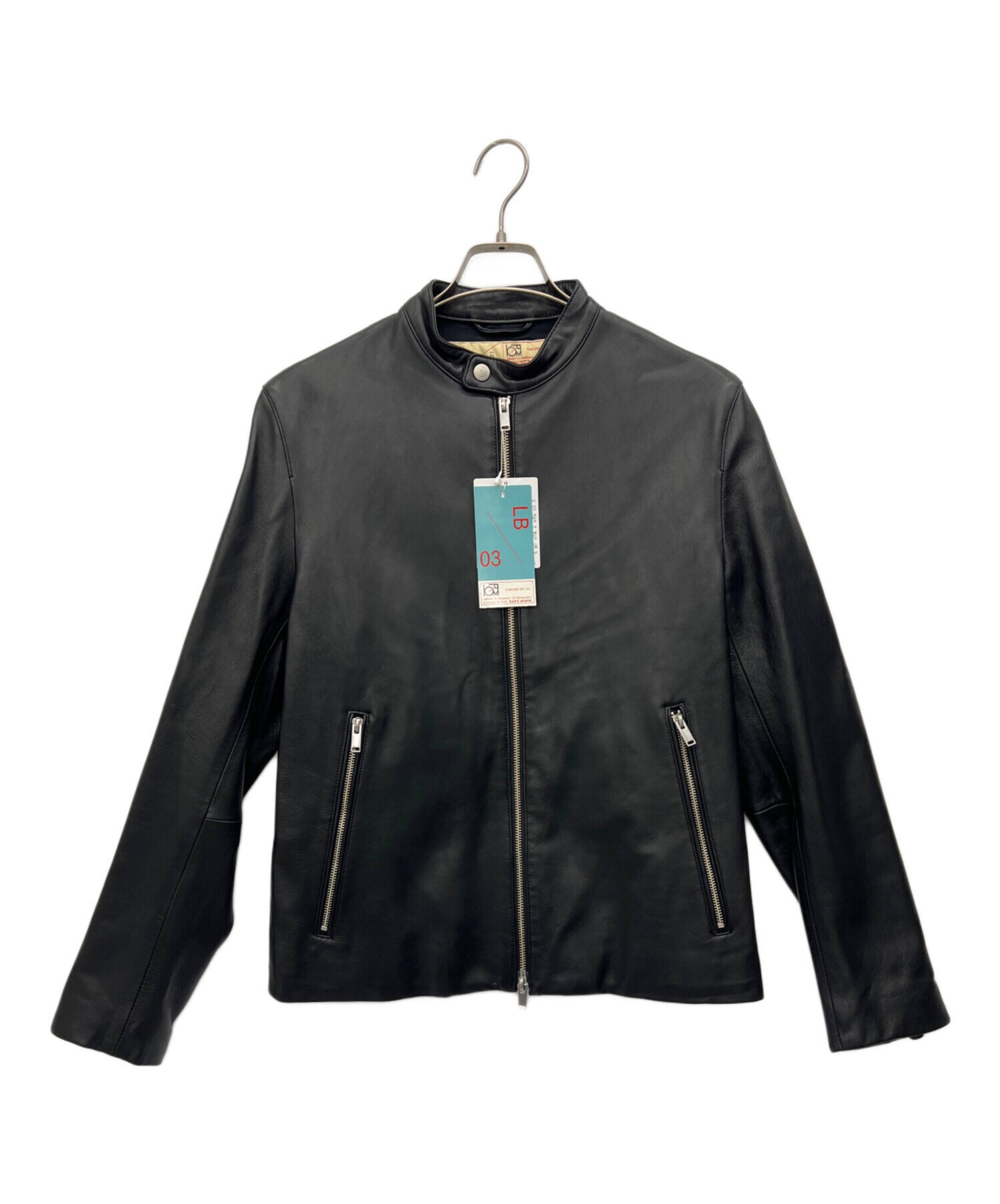 ナノユニバース レザージャケット キルティング シングルライダース L