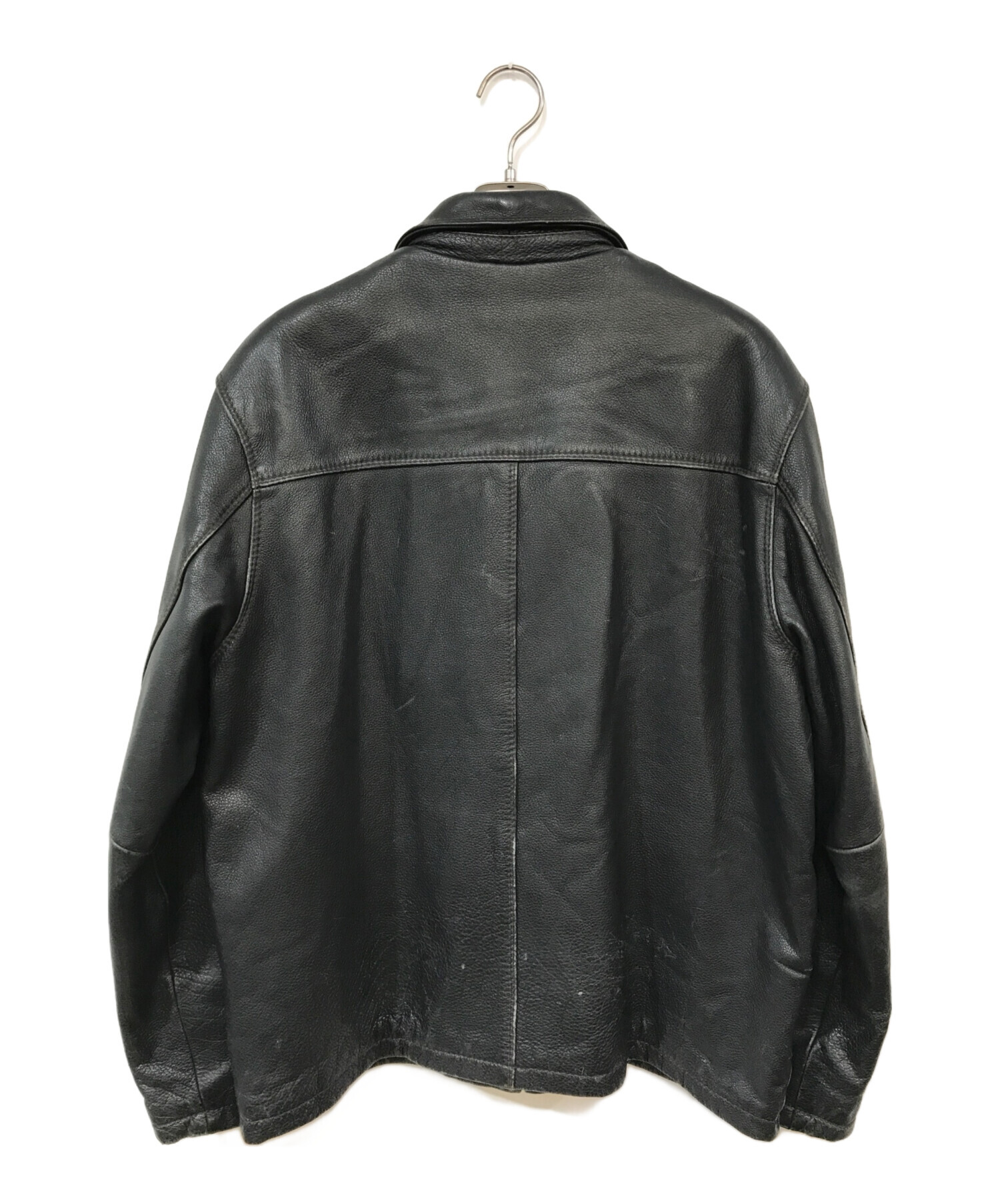 中古・古着通販】Columbia (コロンビア) レザージャケット ブラック