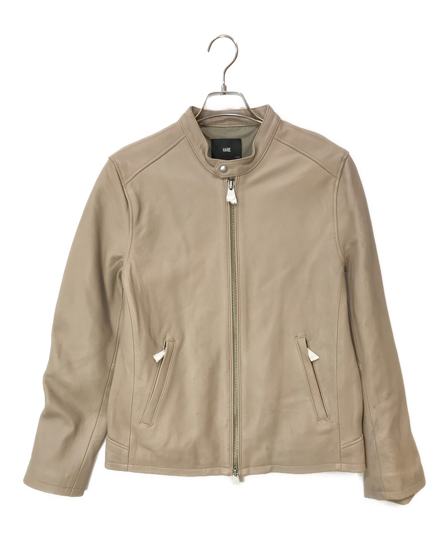中古・古着通販】HARE (ハレ) レザーシングルライダースジャケット
