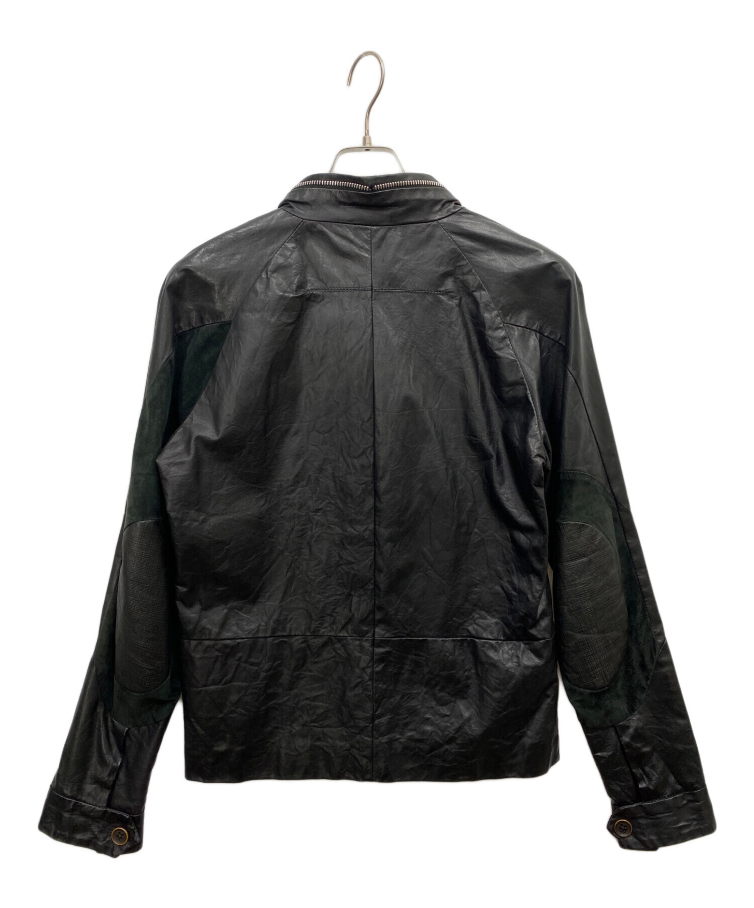 グ*ー様 DIESEL BLACK GOLD フード付シングルライダースジャケッ 中古