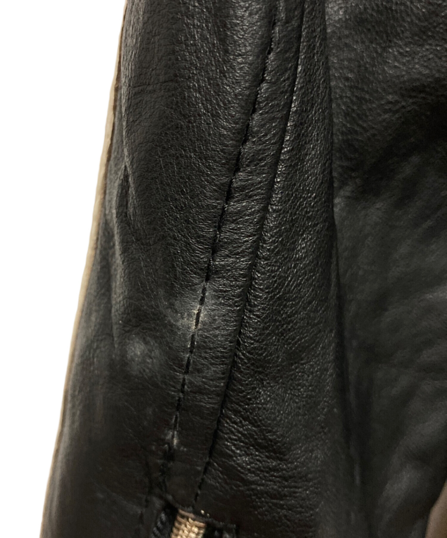 中古・古着通販】glitter (グリッター) シングルライダースジャケット