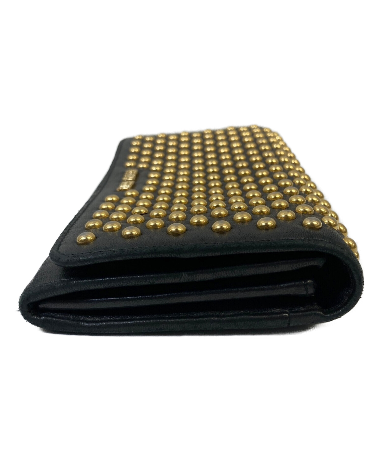 中古・古着通販】MIU MIU (ミュウミュウ) スタッズウォレット ブラック