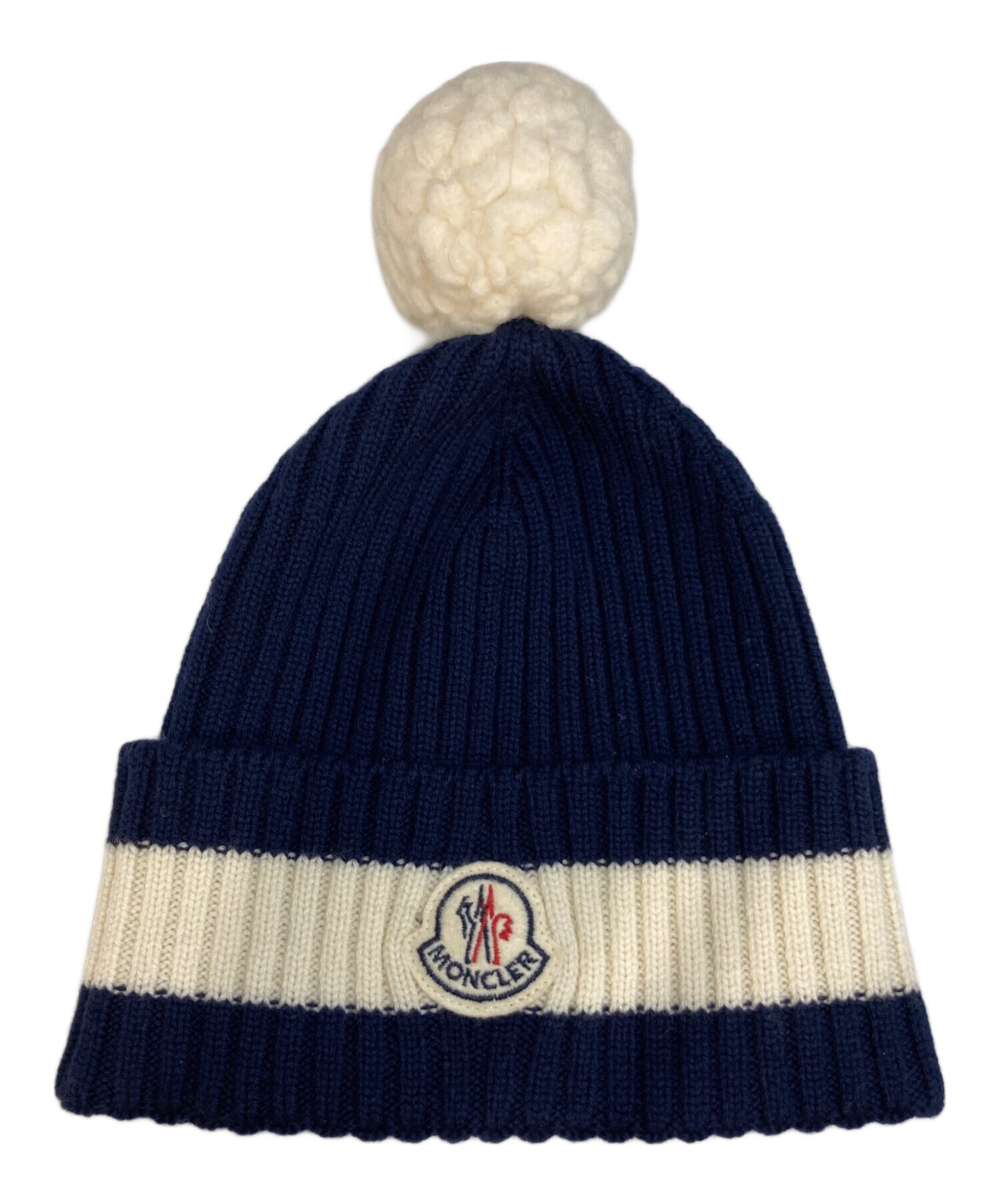 中古・古着通販】MONCLER (モンクレール) ニット帽 ネイビー｜ブランド