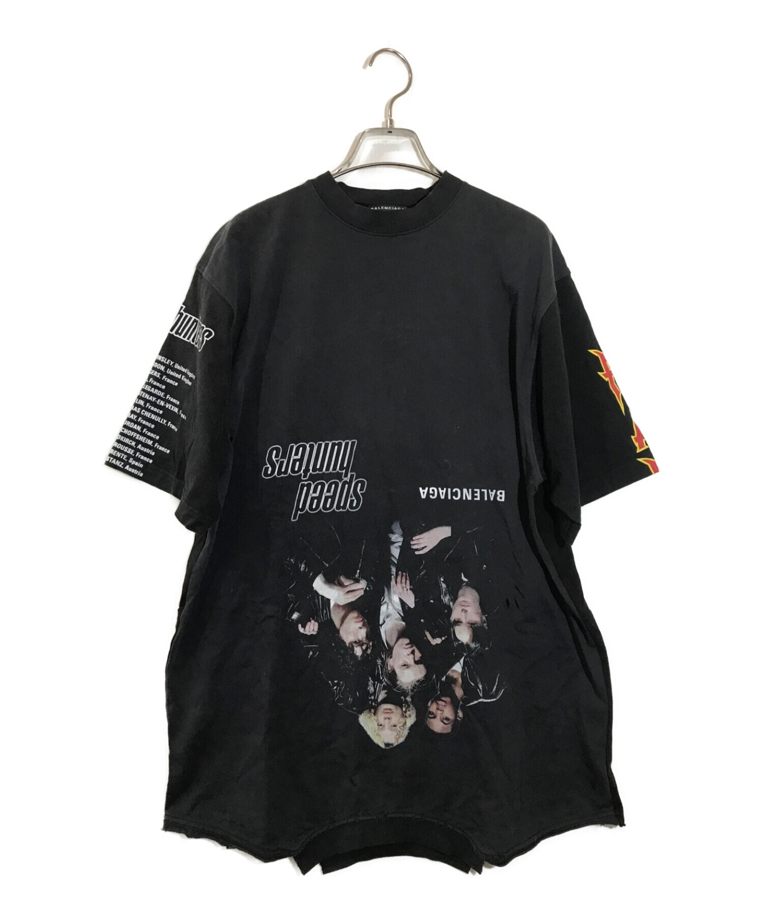 BALENCIAGA 注文 ブラック Tシャツ グラフィックプリント BALENCIAGA