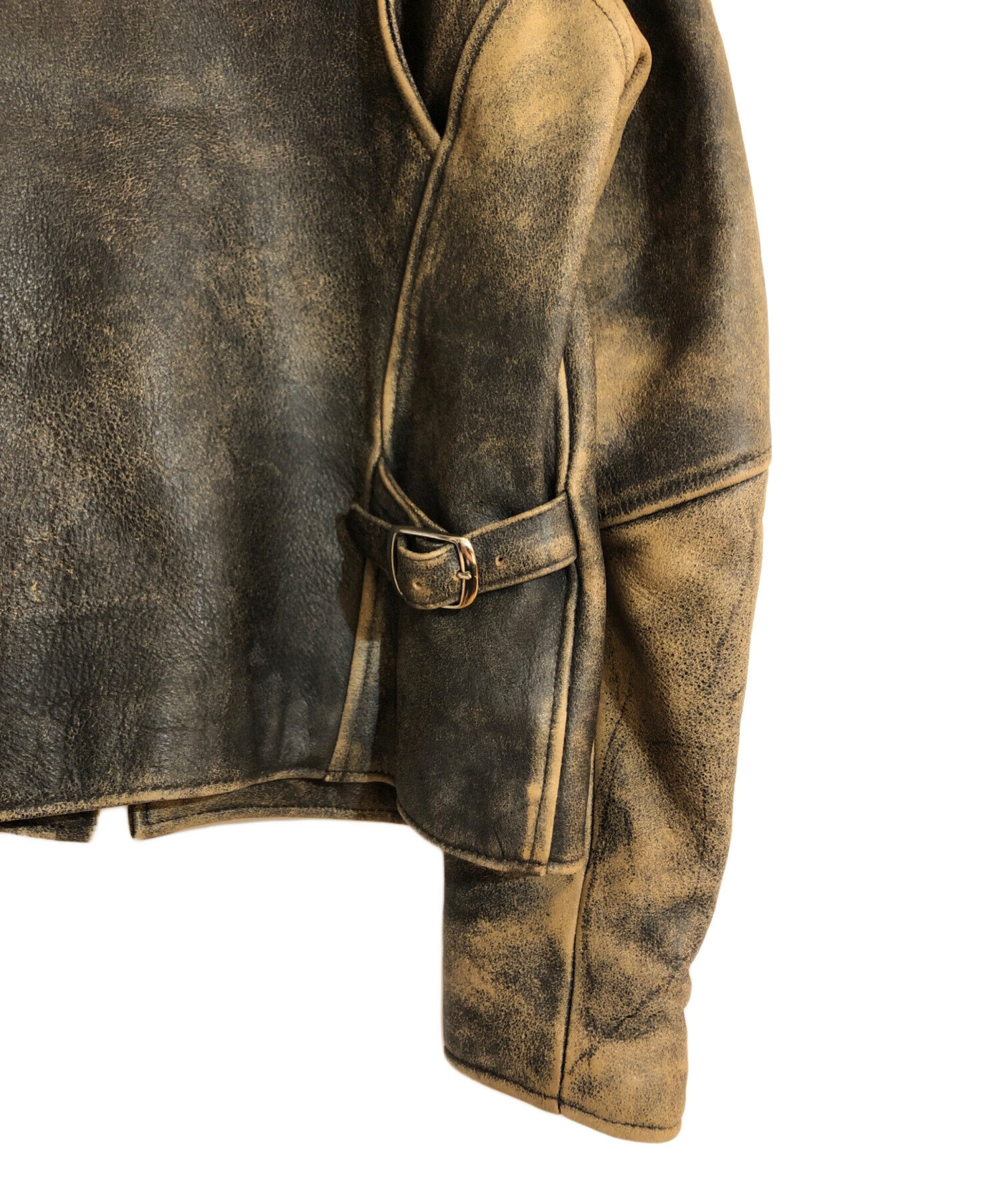 中古・古着通販】ulcolow (アルコロウ) ヴィンテージ加工レザー