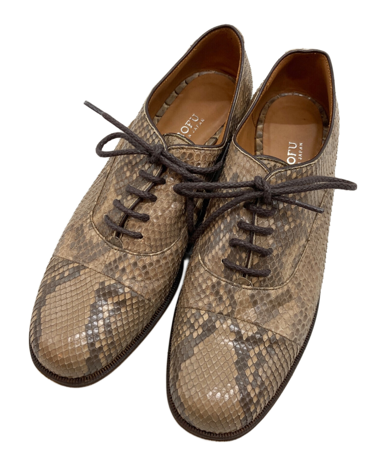 中古・古着通販】HIROFU (ヒロフ) パイソンレザーシューズ ブラウン
