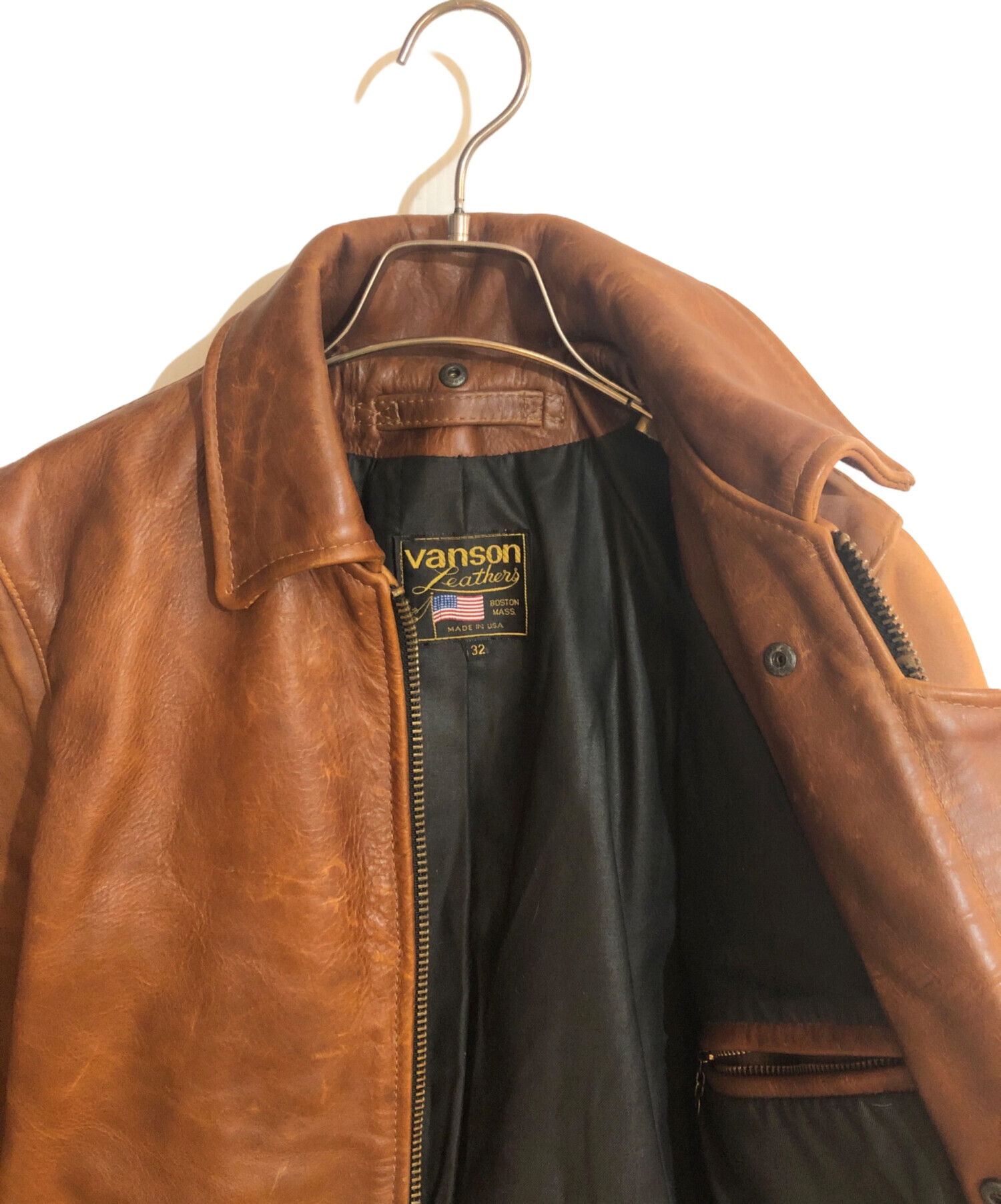 中古・古着通販】VANSON (バンソン) シングルレザーライダース