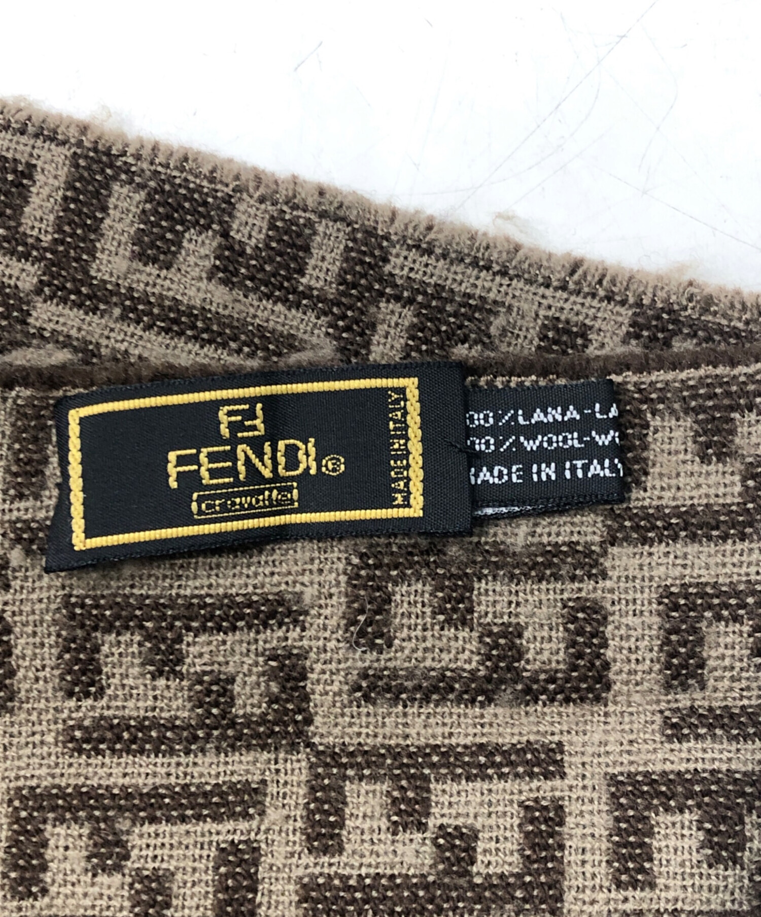 中古・古着通販】FENDI (フェンディ) ズッカ柄マフラー/ウールマフラー