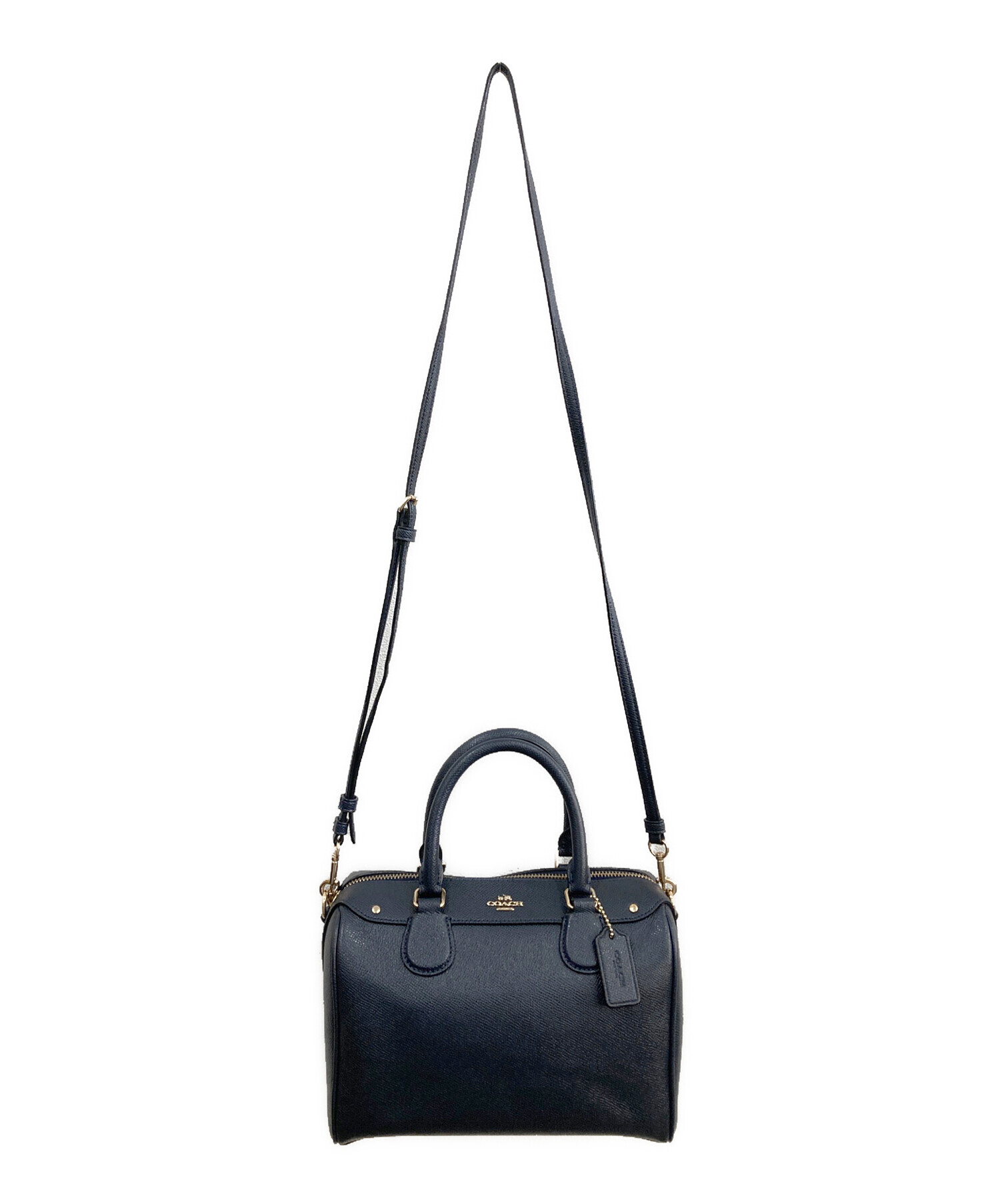 中古・古着通販】COACH (コーチ) 2WAYミニボストンバッグ ネイビー