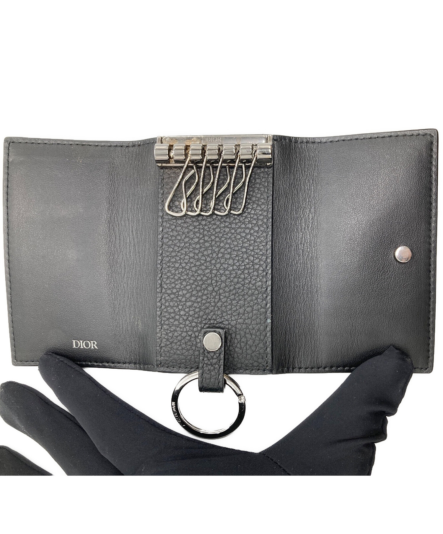 中古・古着通販】DIOR (ディオール) レザーキーケース ブラック