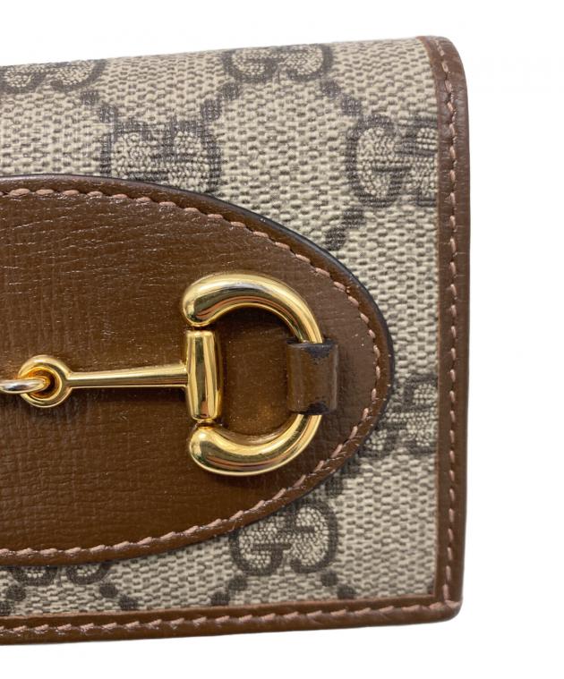 中古・古着通販】GUCCI (グッチ) GG スプリーム ホースビット 二つ折り